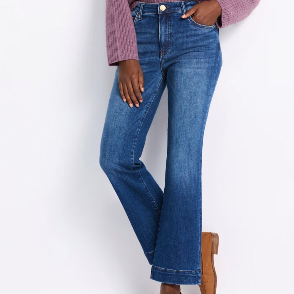 Kut from the Kloth Kelsey High Rise Fab Ab Ankle Flare Jeans